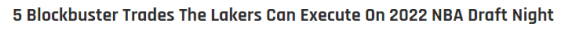湖人选秀夜或有动作！美媒晒5大交易方案：威少塔克浓眉皆成筹码相关图二