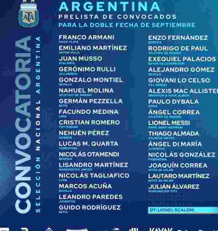 阿根廷队公布32人名单：梅西、迪巴拉领衔，世界杯名额竞争白热化相关图四
