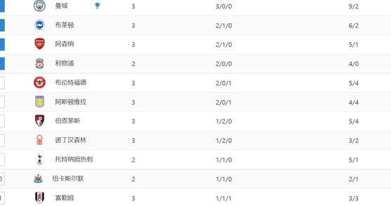 最新英超积分战报：埃弗顿输球，维拉客场获胜，卫冕冠军三连胜相关图四