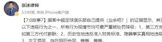 申花刚登顶积分榜！律师立马爆猛料，俱乐部存在阴阳合同等问题相关图四