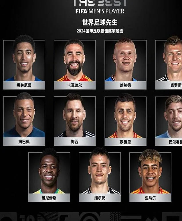 00后首人！官方：24岁维尼修斯荣膺FIFA2024年度最佳球员相关图三