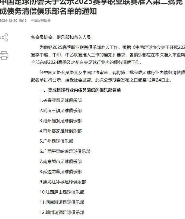 绝了！足协第二批清欠名单公示不到4小时，6名球员公开发声质疑