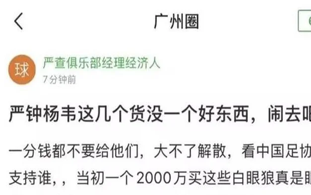 韦世豪，杨立瑜和严鼎皓质问广州队准入？球迷别道德绑架一头牛马相关图二