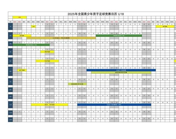 三部门联合，体育总局、教育部和足协公布2025年青少年赛历相关图六