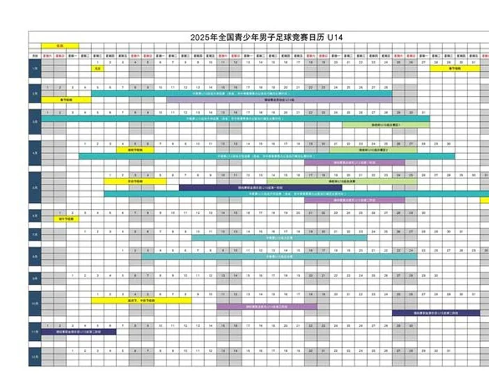 三部门联合，体育总局、教育部和足协公布2025年青少年赛历相关图七