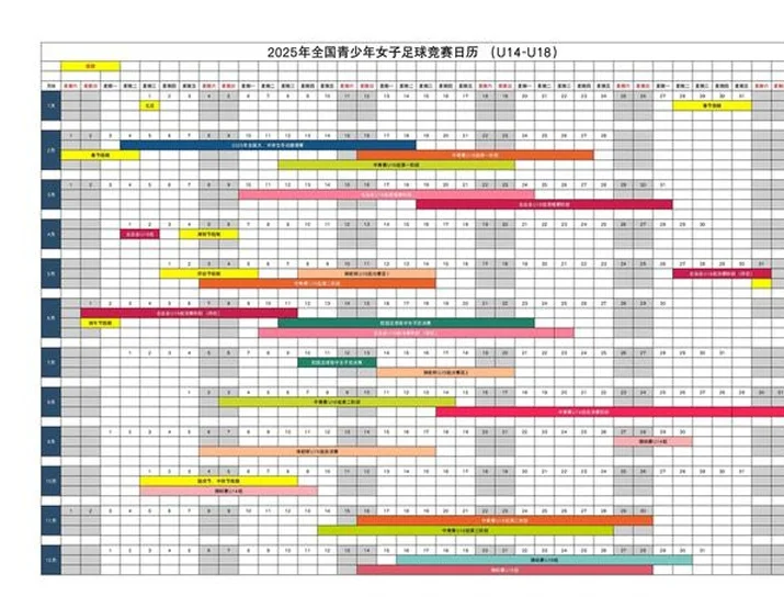 三部门联合，体育总局、教育部和足协公布2025年青少年赛历相关图八