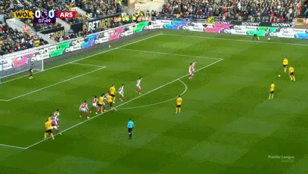 ⚽英超半场：哈弗茨造险，斯凯利染红，狼队暂0-0十人阿森纳相关图二