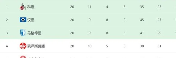一场2-2绝平，让汉堡丢掉榜首！抢升德甲名额太刺激：前4仅差2分相关图四