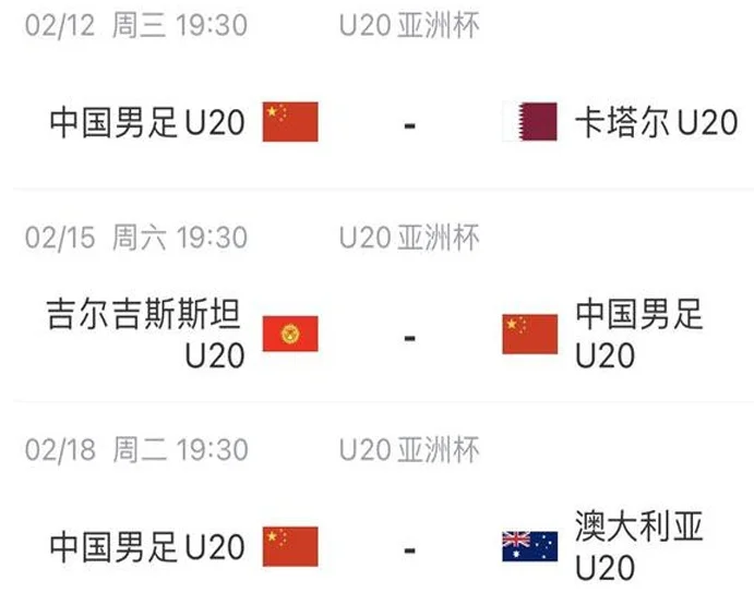 U20亚洲杯-中国vs卡塔尔首发：刘诚宇、王钰栋先发，杜月徵替补相关图二