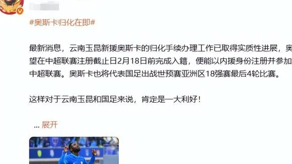 好消息！曝奥斯卡将出战国足最后4轮18强赛，塞尔吉尼奥也在路上相关图二