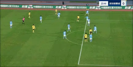 半场-青岛西海岸0-0深圳新鹏城 西海岸开场20秒两中框深圳0射正相关图三