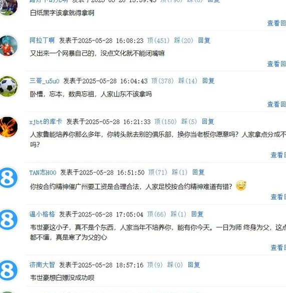 韦世豪炮轰鲁能足校钱没少拿，但一点疑问让人不解，球迷怒了相关图二