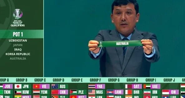 亚预赛抽签：U23国足遭遇澳大利亚！11个小组头名+4个第2进亚洲杯