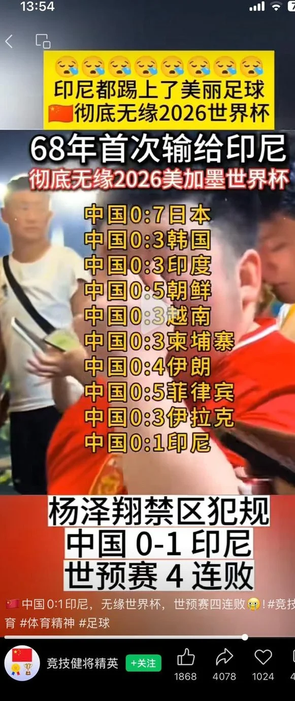 国足把能输的对手都输了，看看球迷们怎么说呢？