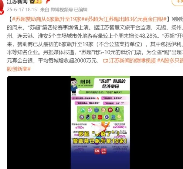 同为2000万——“苏超”在数钱，长春为“救命”